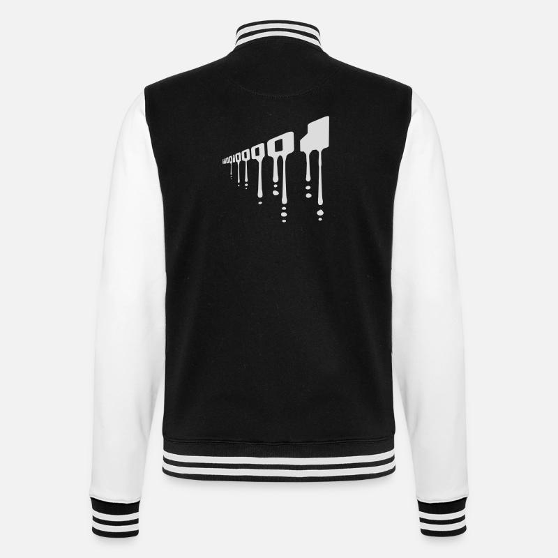 Binär Code Programm Sprache - College-Sweatjacke - Schwarz/Weiß