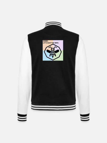 Honey, Save the Bees - Retten Sie die Bienen - College-Sweatjacke - Schwarz/Weiß