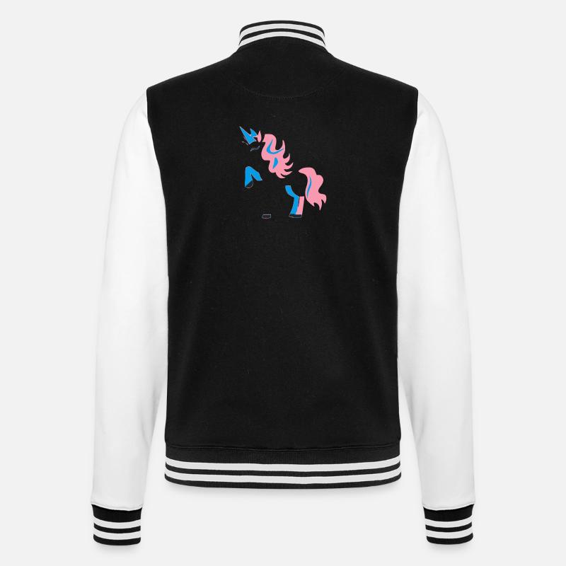 Das Einhorn - College-Sweatjacke - Schwarz/Weiß