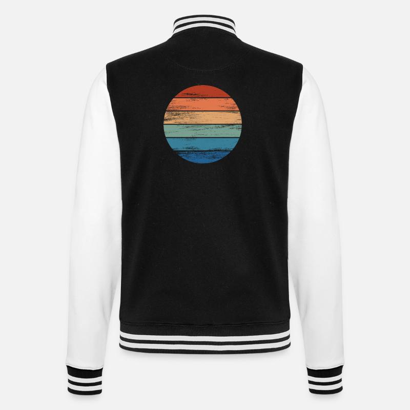 Retro Rainbow Rainbow Circle Distressed - Veste Teddy - noir/blanc