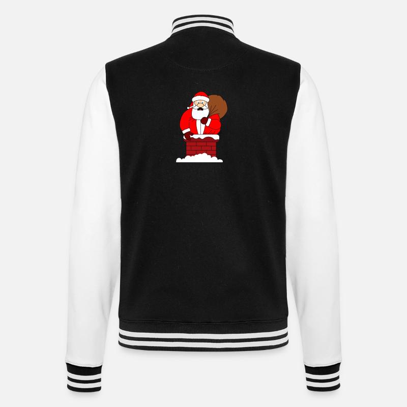 Fat Santa - College Sweat Jacket - black/white