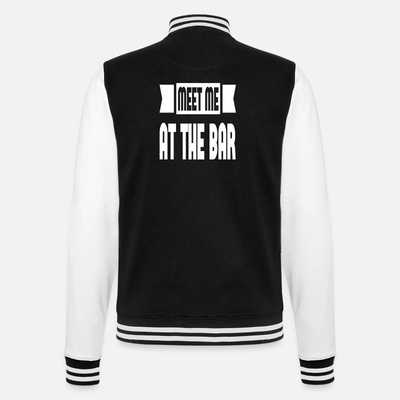 Rencontrez-moi au bar - Veste Teddy - noir/blanc