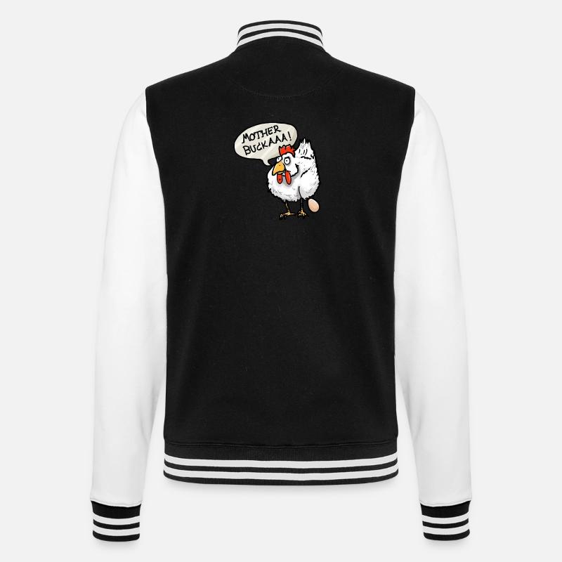 Mutter bukaaa!! - College-Sweatjacke - Schwarz/Weiß