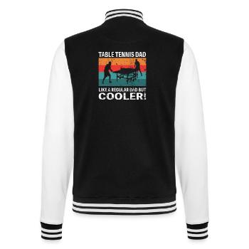 Table Tennis Dad Table Tennis Dad funny saying - College Sweat Jacket - black/white - Back - Marisol (170cm)