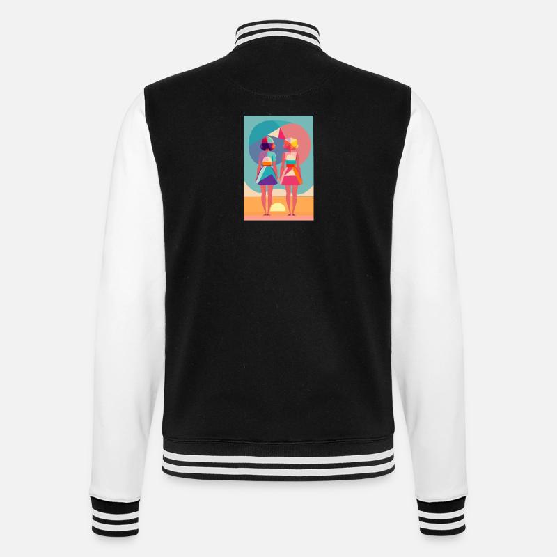 L’amour au coucher du soleil - Veste Teddy - noir/blanc