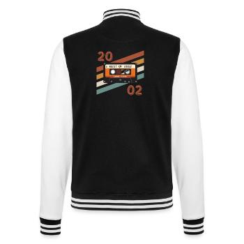 Retro-Jahrgang 2002 Jubiläum - College-Sweatjacke - Schwarz/Weiß - Hinten - Marisol (170cm)