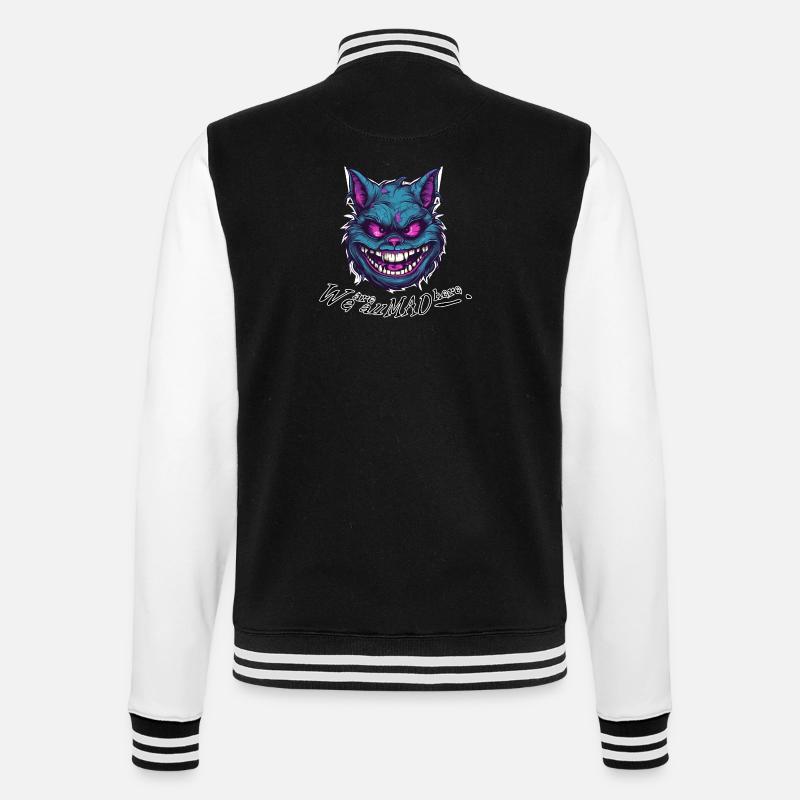 Chat fou du Cheshire - Veste Teddy - noir/blanc