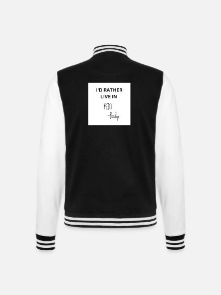 I'D RATHER LIVE IN RIO - Baby - College-Sweatjacke - Schwarz/Weiß