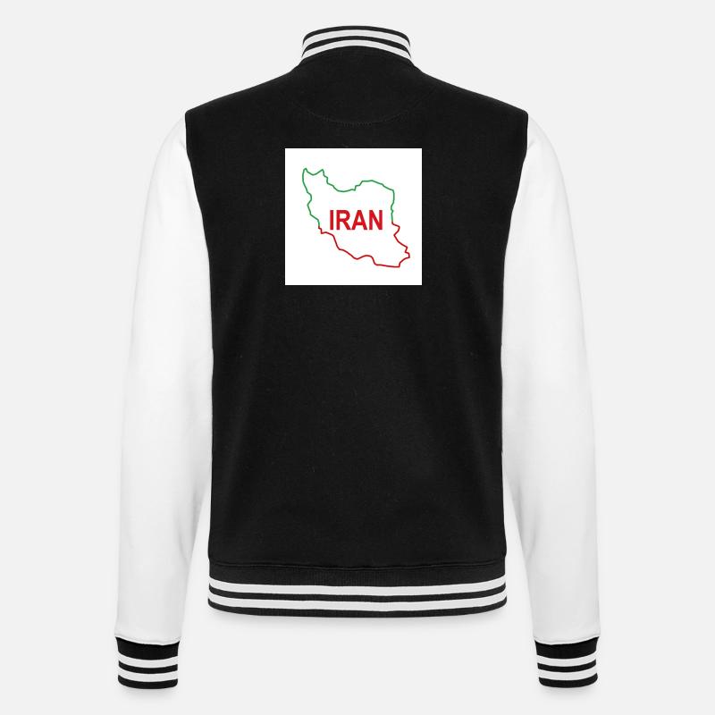 Carte de l’Iran - Veste Teddy - noir/blanc