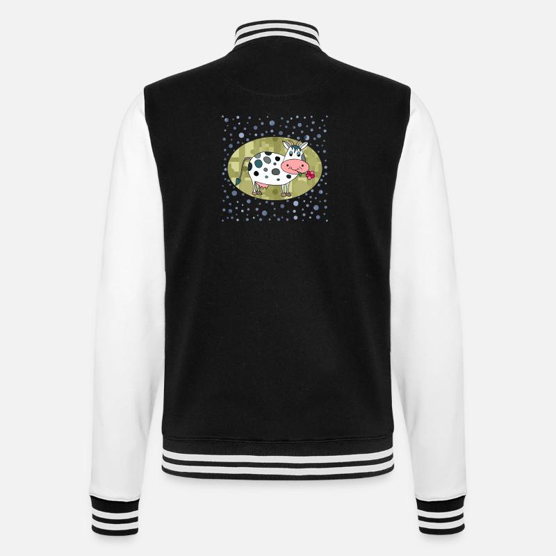 Vache - Veste Teddy - noir/blanc