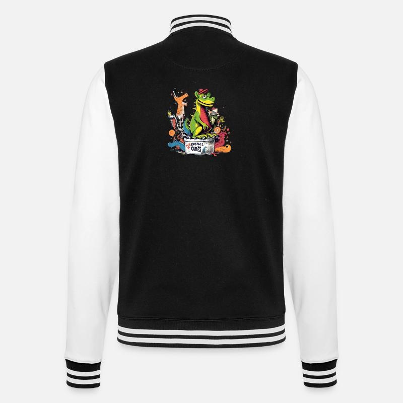 Zigotin the alligator - College Sweat Jacket - black/white