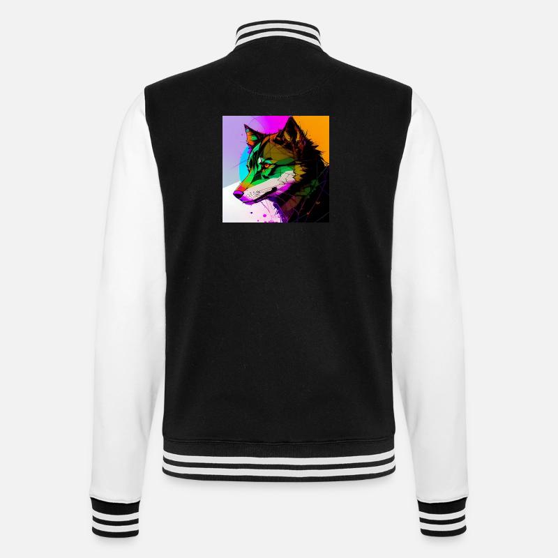 Un loup multicolore - Veste Teddy - noir/blanc