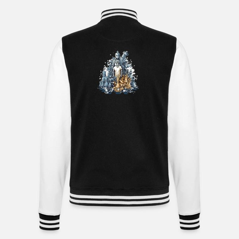 Chess carnage - College Sweat Jacket - black/white