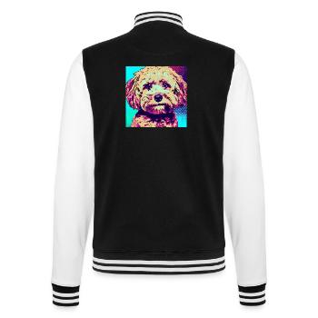 Poodle Cross Pop Art - Veste Teddy - noir/blanc - Dos - Marisol (170cm)