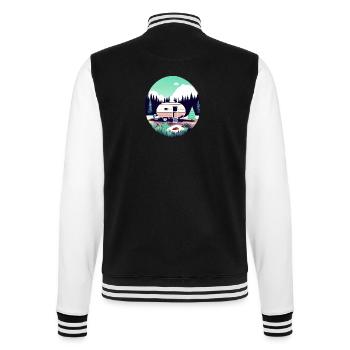 Camping Caravane Camp Tentes Cadeaux Camping-car - Veste Teddy - noir/blanc - Dos - Marisol (170cm)