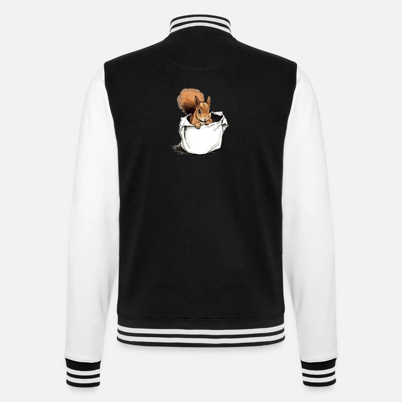 Biki das Eichhörnchen - College-Sweatjacke - Schwarz/Weiß