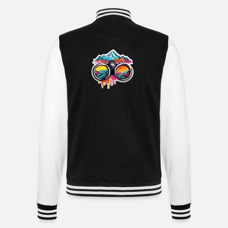 Jumelles / Observation / Observation / Aventure - Veste Teddy - noir/blanc