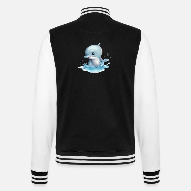 Jack le bébé dauphin - Veste Teddy - noir/blanc