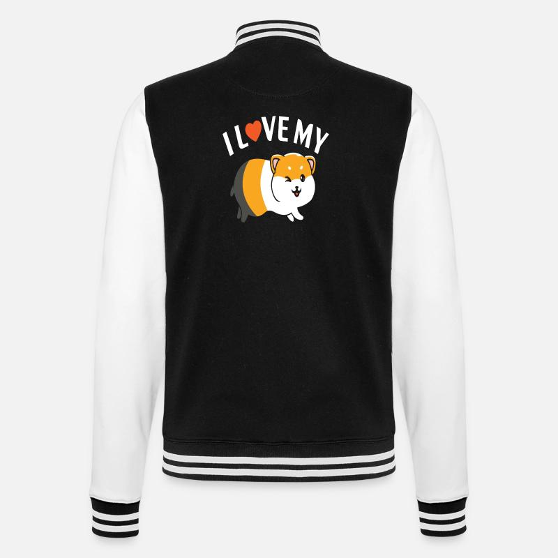 J’adore mon hamster - Veste Teddy - noir/blanc