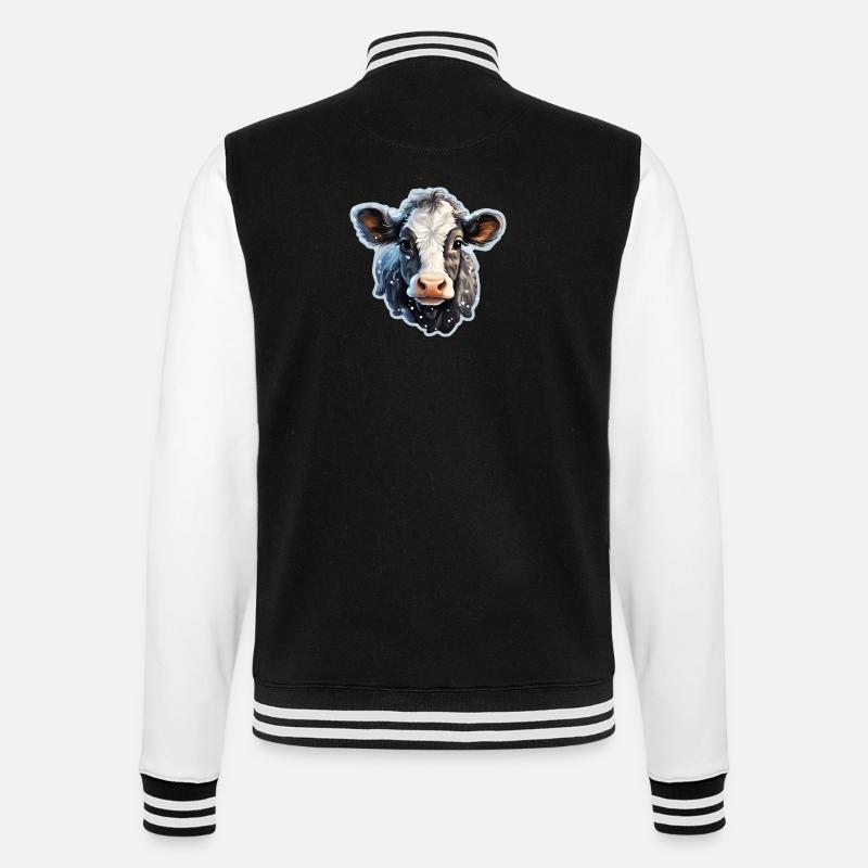 Veau mignon dans la neige - Veste Teddy - noir/blanc