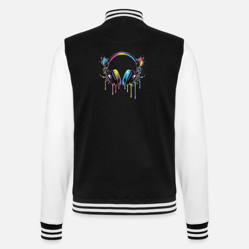 Mouse Headset - College-Sweatjacke - Schwarz/Weiß