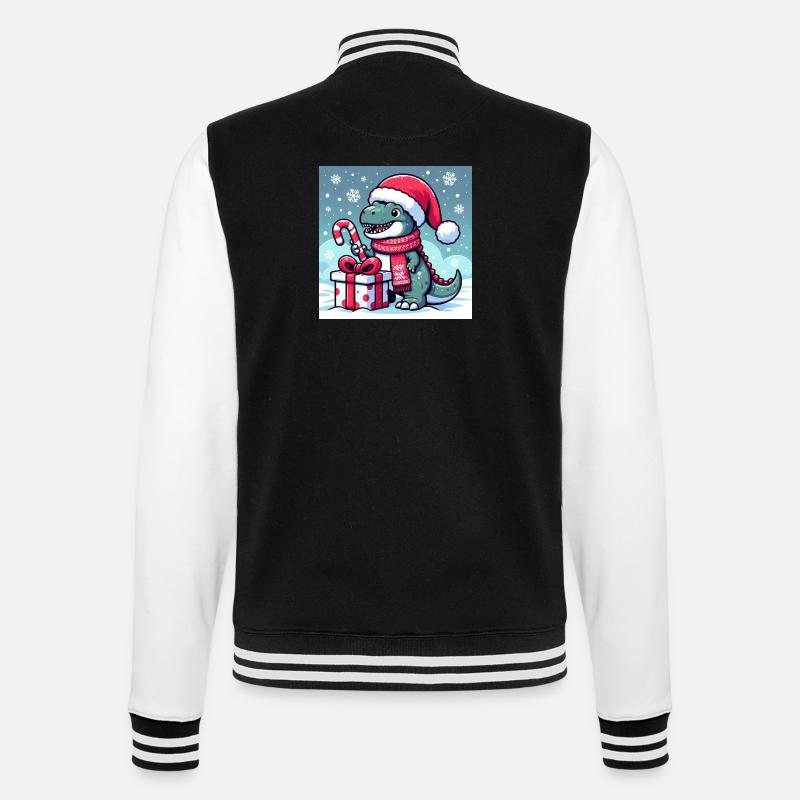 T-Rex de Noël - Veste Teddy - noir/blanc