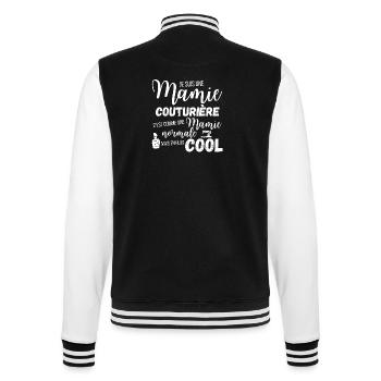 Mamie couturiere - Veste Teddy - noir/blanc - Dos - Marisol (170cm)