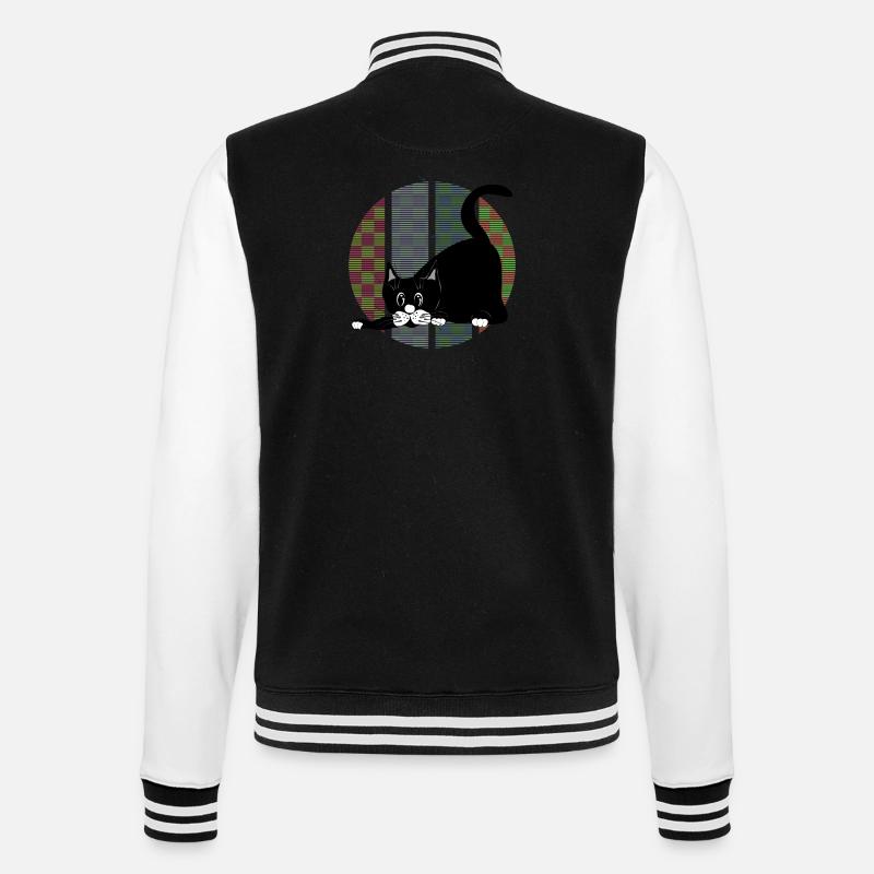 Chat - Veste Teddy - noir/blanc