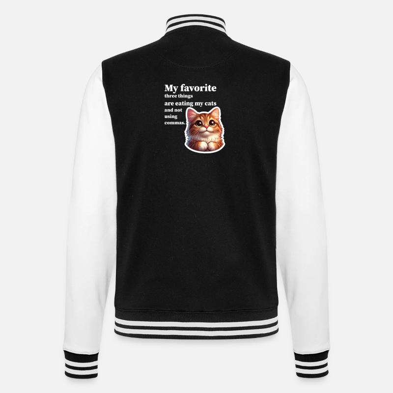 not using commas - College-Sweatjacke - Schwarz/Weiß
