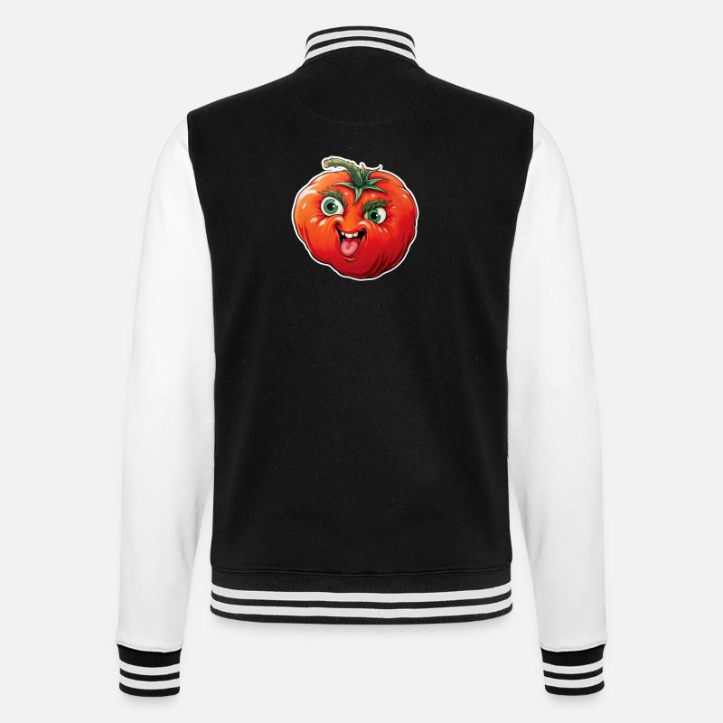 Tomate heureuse - Veste Teddy - noir/blanc