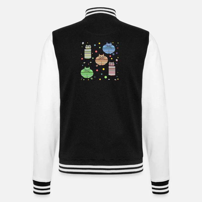 Chats - Veste Teddy - noir/blanc