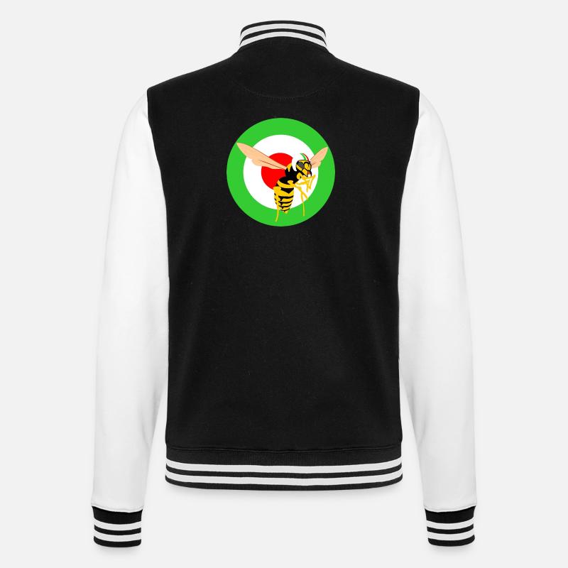 Wasp Mod Target Green - College Sweat Jacket - black/white