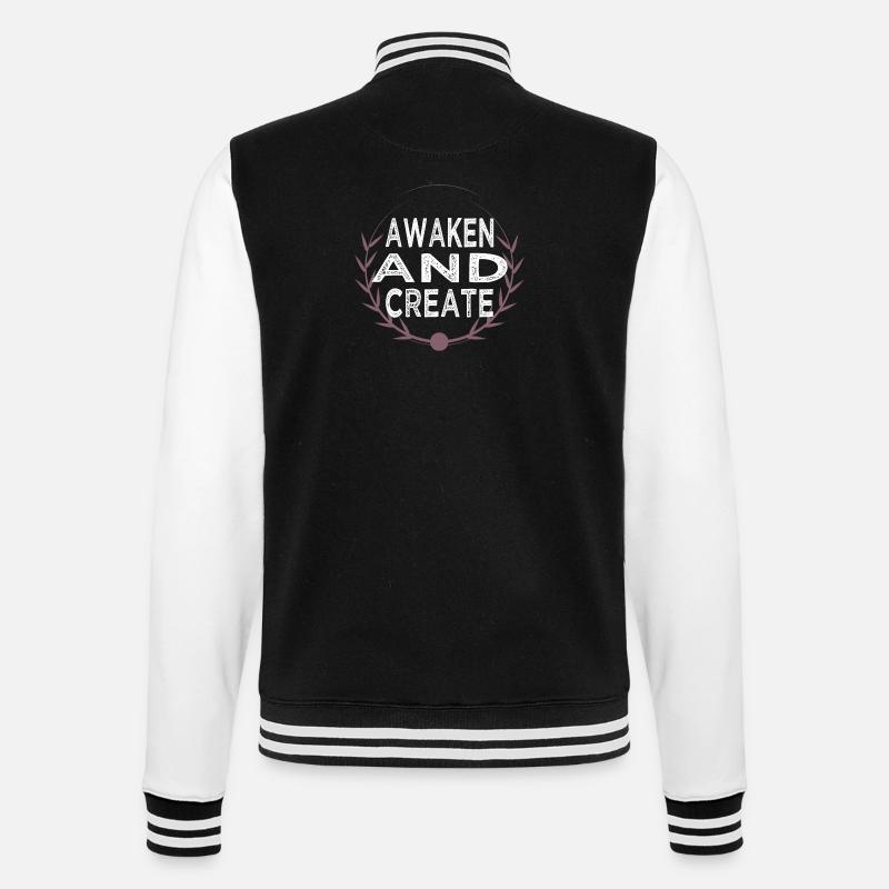 development awesome progress present research - College-Sweatjacke - Schwarz/Weiß