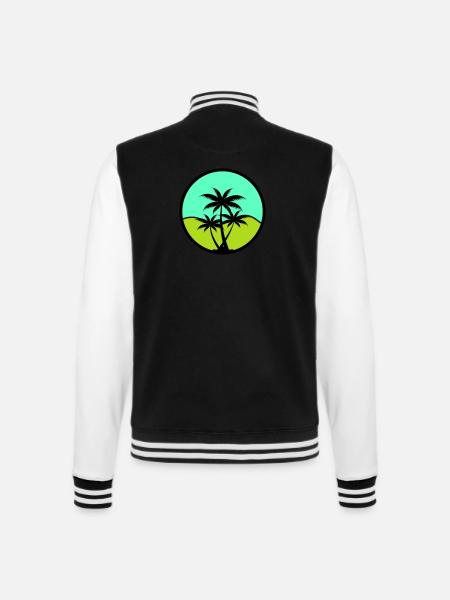 Palm trees - College Sweat Jacket - black/white
