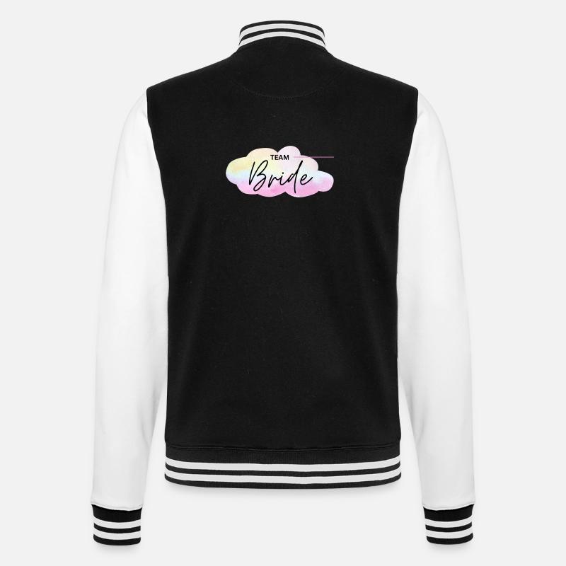 Team Bride - Rainbow Cloud - College Sweat Jacket - black/white