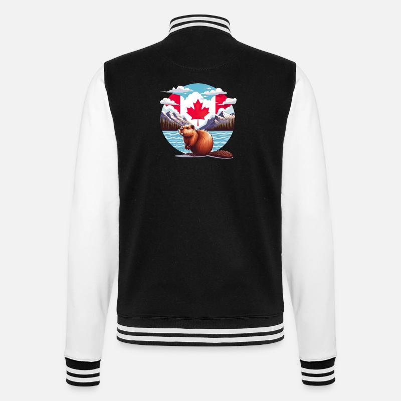 Kanada Bieber 6 - College-Sweatjacke - Schwarz/Weiß