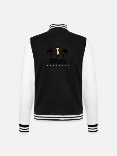 malle - College-Sweatjacke - Schwarz/Weiß