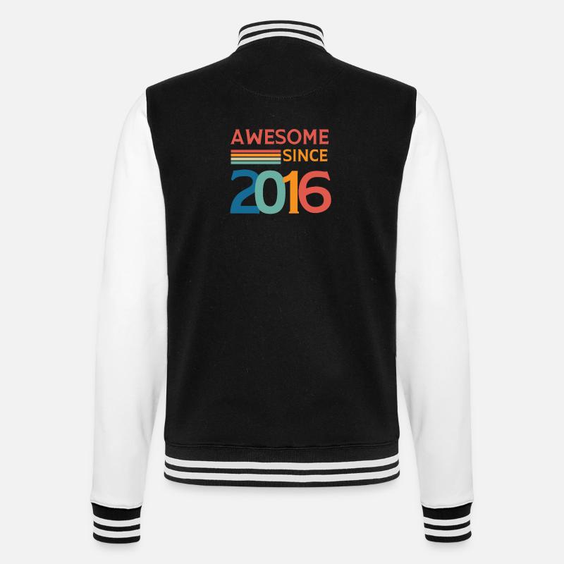 Awesome since 2016 - Veste Teddy - noir/blanc
