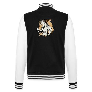 Horse Strong - College Sweat Jacket - black/white - Back - Marisol (170cm)