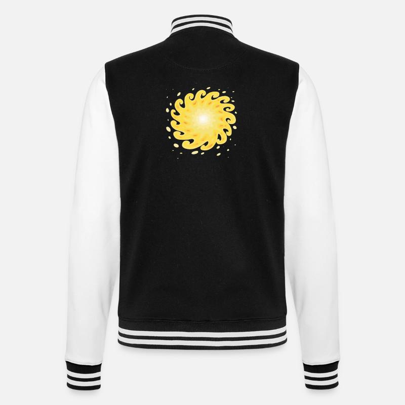 Sun at its zenith - College Sweat Jacket - black/white