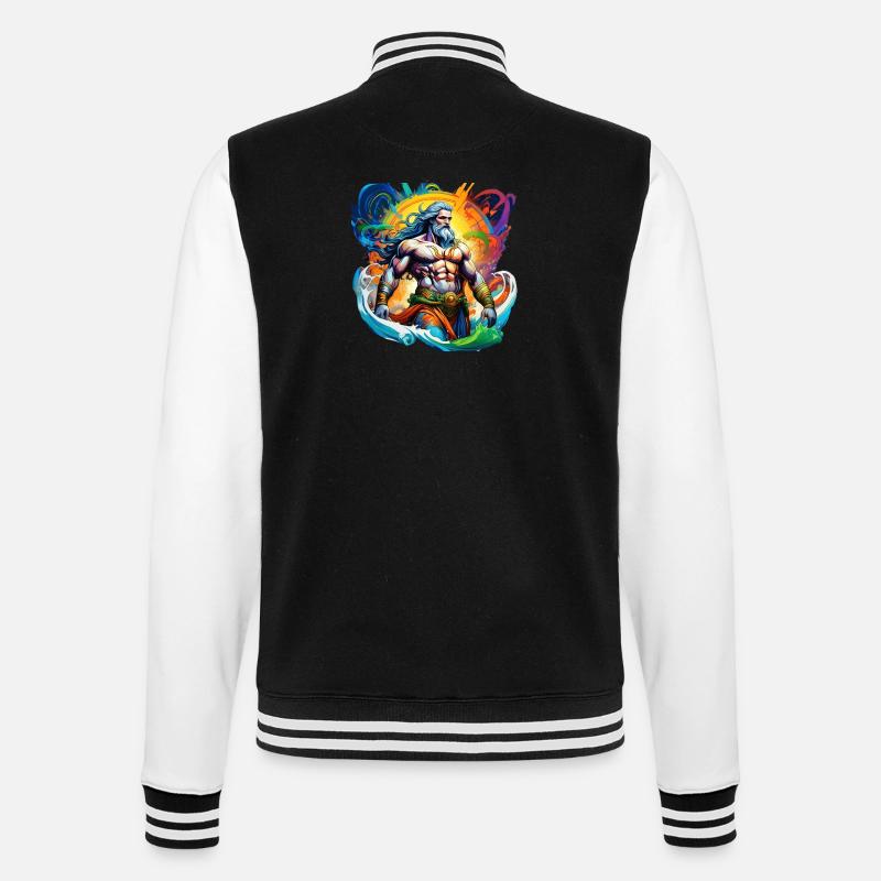 Der Mann - College-Sweatjacke - Schwarz/Weiß