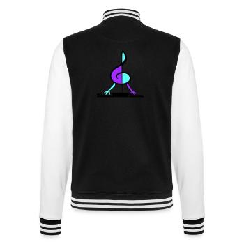 DJ Musik Notenschlüssel Note Mischpult Party Vinyl - College-Sweatjacke - Schwarz/Weiß - Hinten - Marisol (170cm)