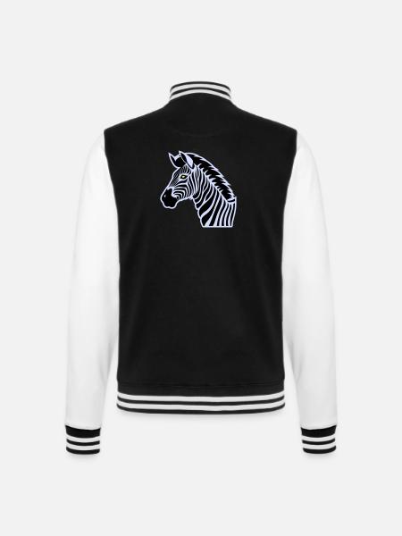 zebra - College Sweat Jacket - black/white