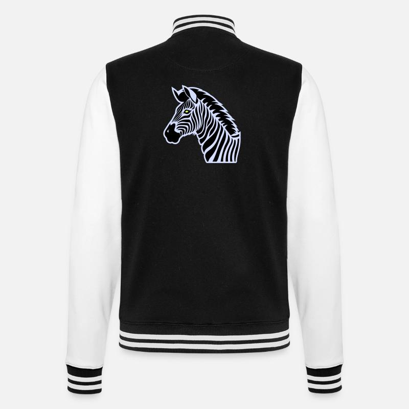 zèbre - Veste Teddy - noir/blanc