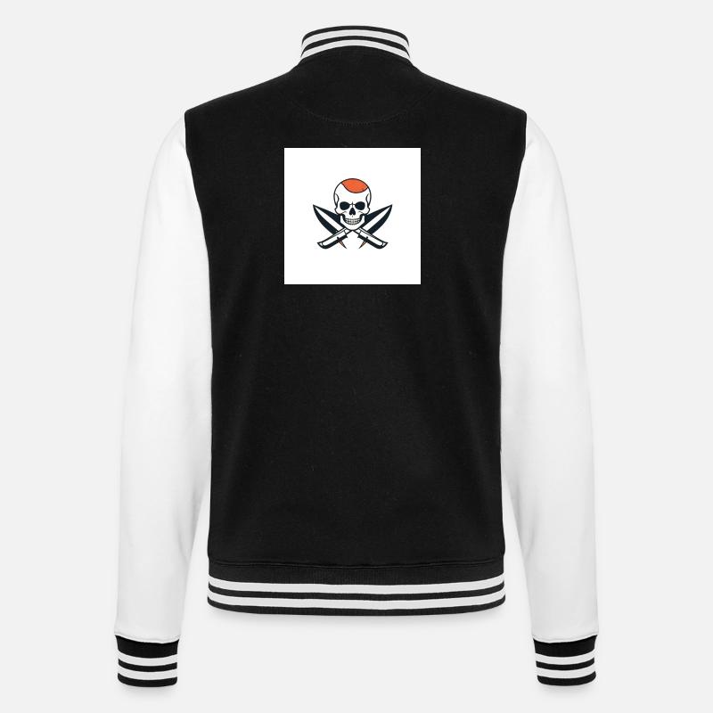 Messer Stecher - College-Sweatjacke - Schwarz/Weiß
