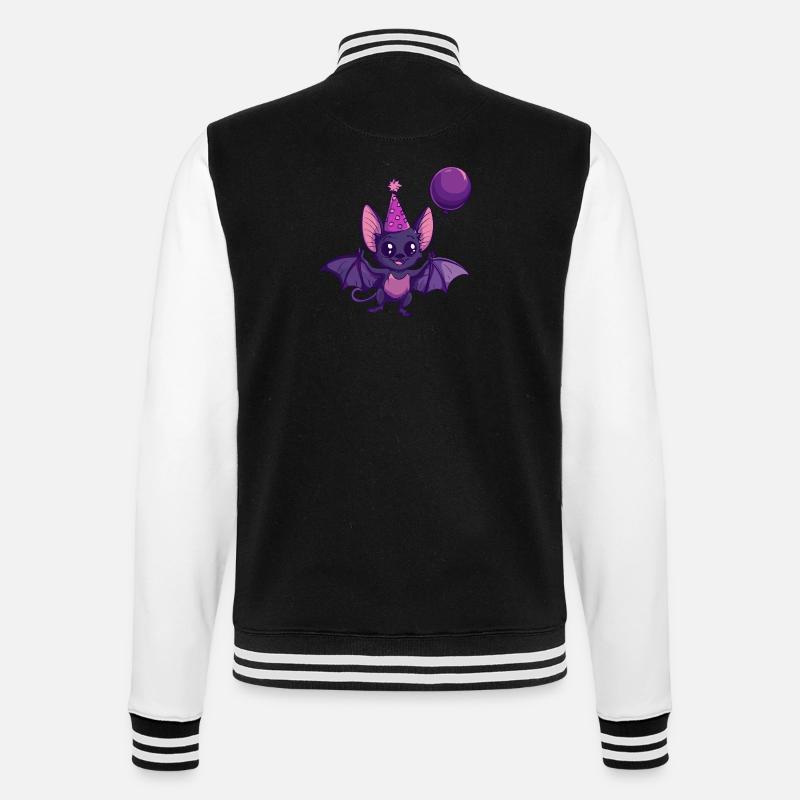 Bat Birthday Comic - College Sweat Jacket - black/white