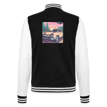 Road trip en voiture classique - Veste Teddy - noir/blanc - Dos - Marisol (170cm)