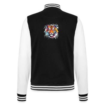 tiger animal wildlife - College-Sweatjacke - Schwarz/Weiß - Hinten - Marisol (170cm)