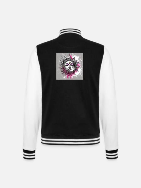 PURPURE NEWS - College-Sweatjacke - Schwarz/Weiß
