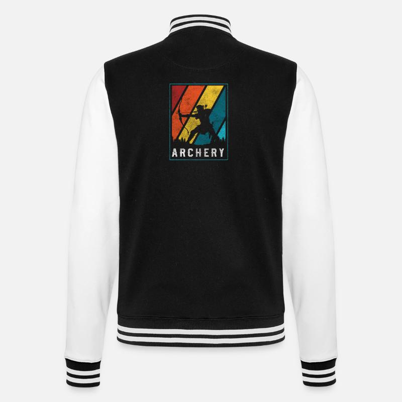 Bogenschießen Zielschießen Treffer - College-Sweatjacke - Schwarz/Weiß